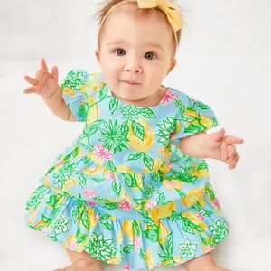 Lilly Pulitzer Lemon Floral Kids Blouse